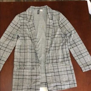 Plaid Long Blazer